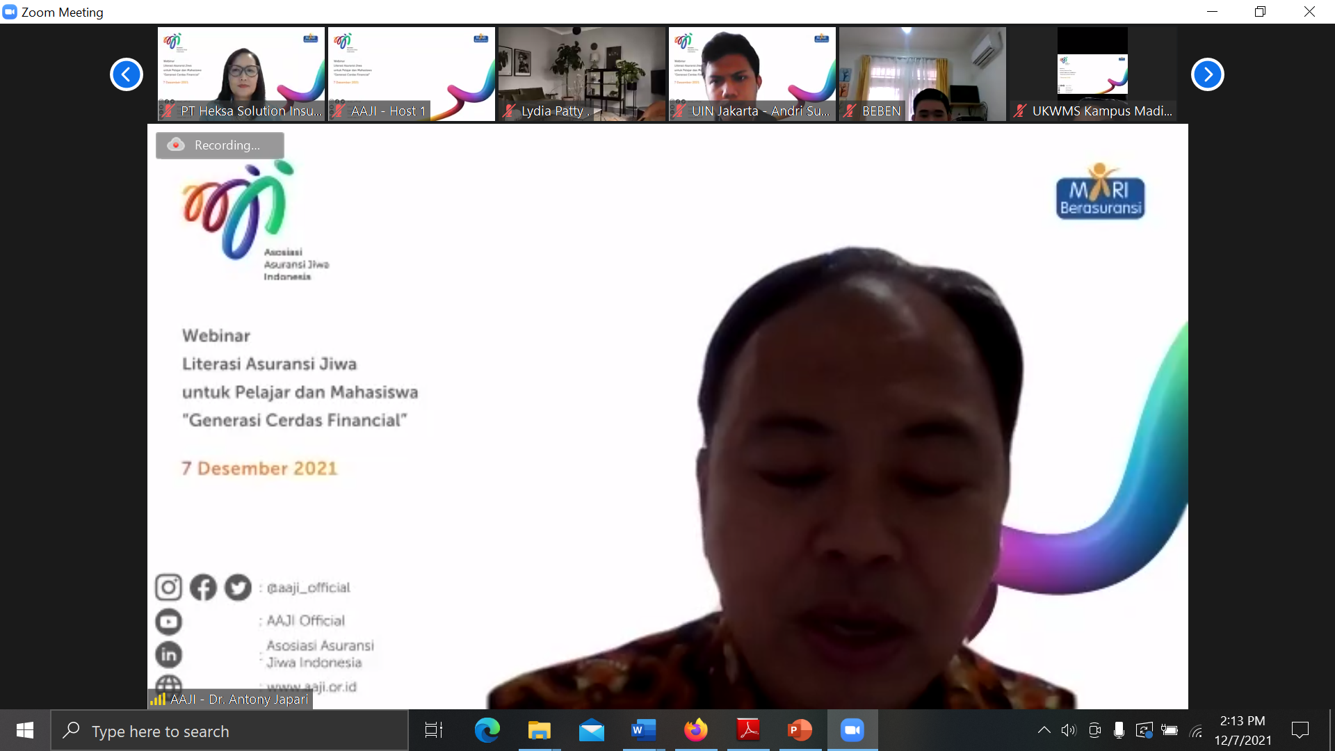 CEO Mengajar di FMIPA Universitas Sam Ratulangi